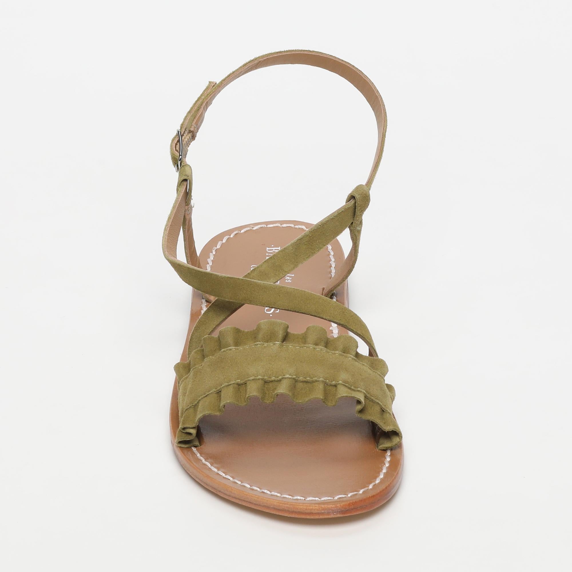 JULIA sandales en cuir olive