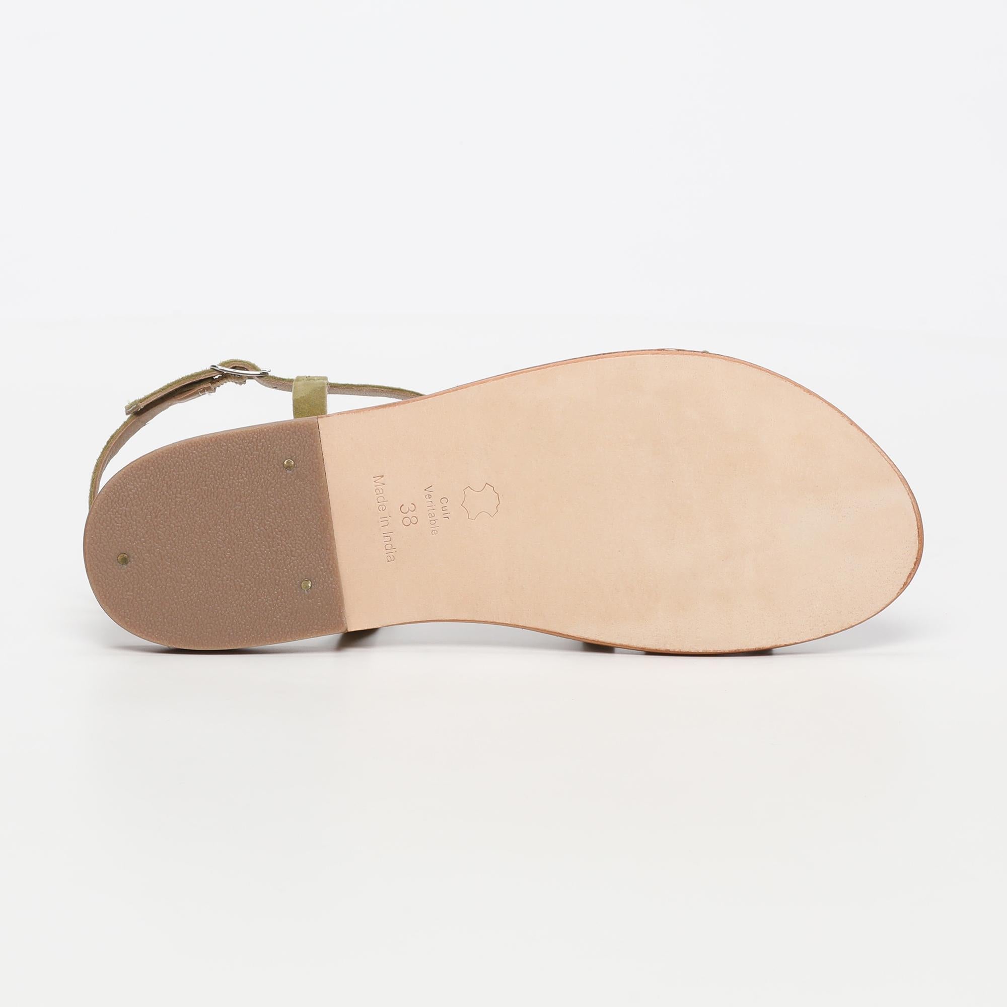 JULIA sandales en cuir olive