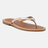 PEDRITA mules entre-doigts en cuir or rose