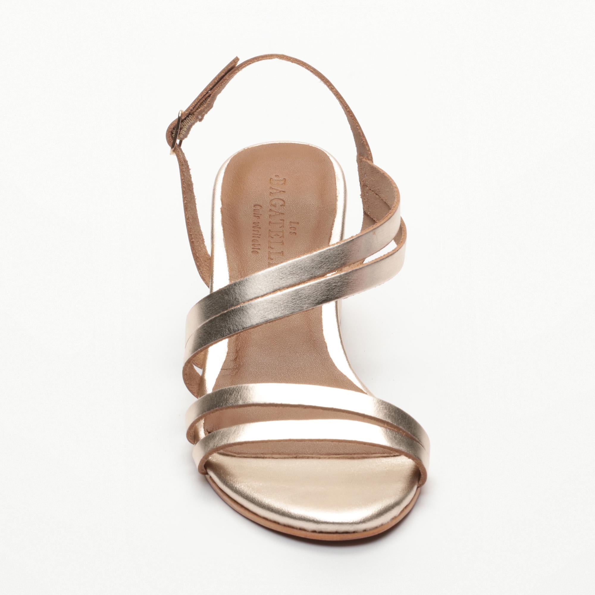 KACHINA sandales en cuir gold