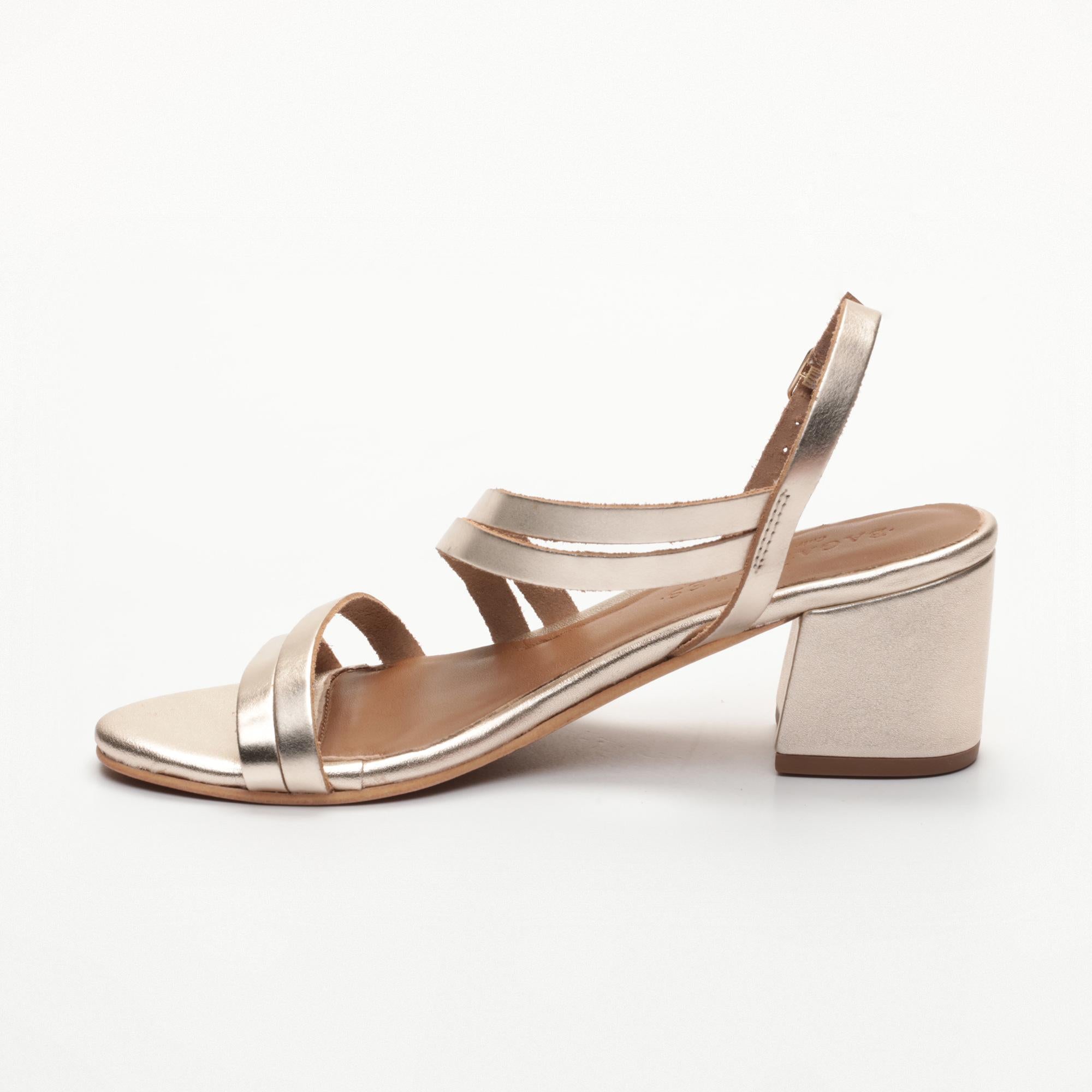 KACHINA sandales en cuir gold
