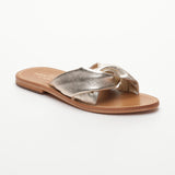 KITTI sandales en cuir platinium