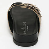 AISHANI sandales en cuir beige serpent