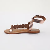 LEE sandales en cuir rosegold