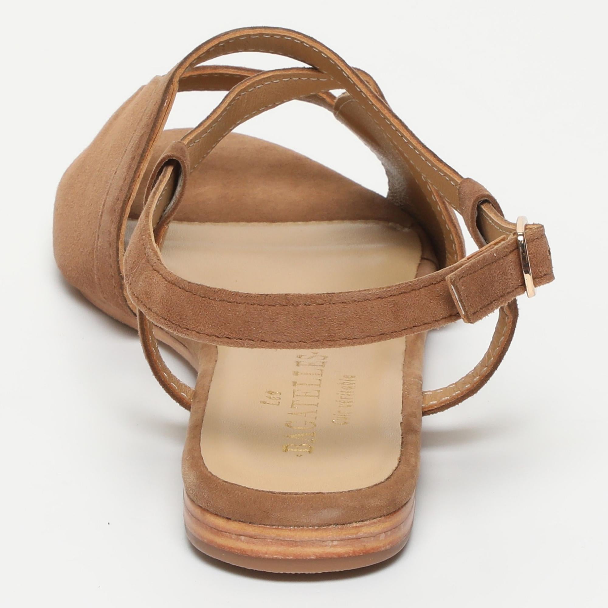 LOBERIA sandales en cuir camel