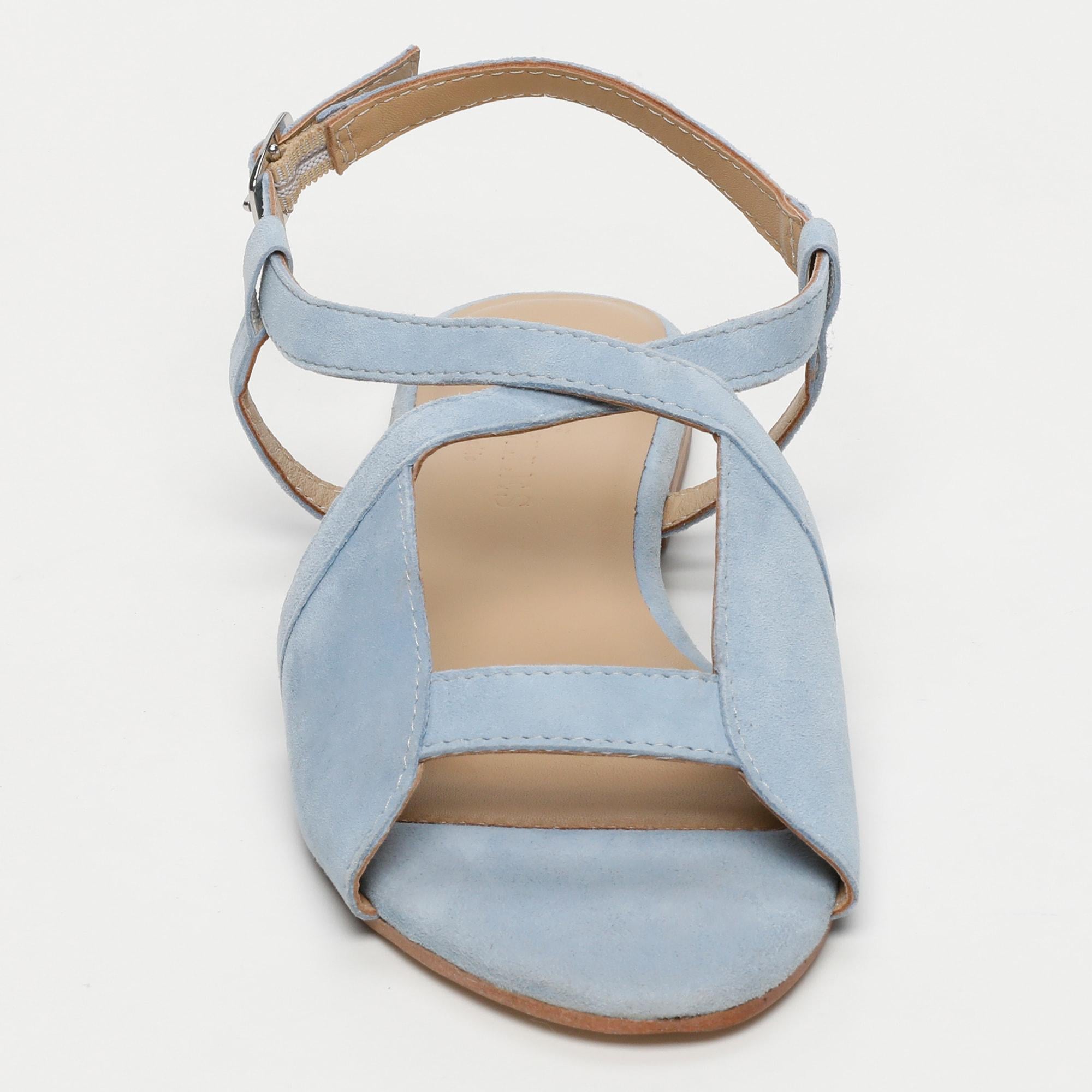 LOBERIA sandales en cuir lightblue
