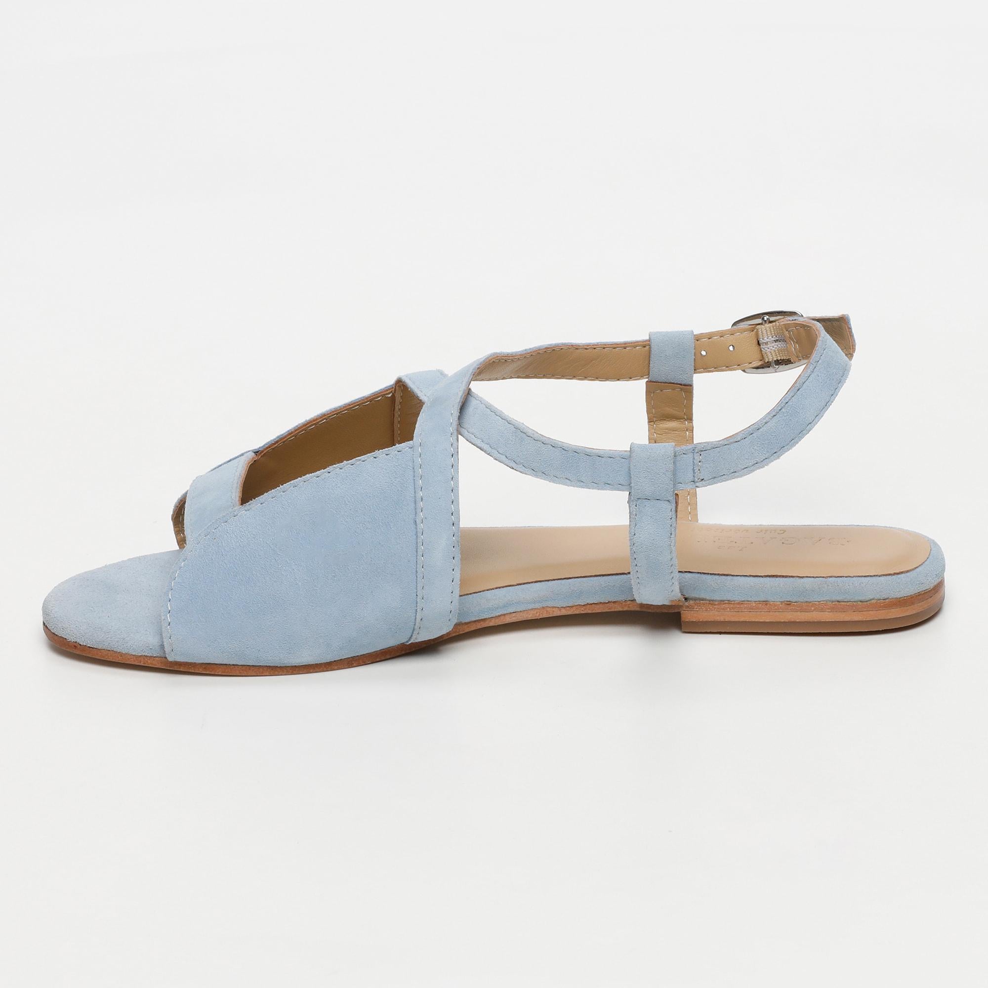 LOBERIA sandales en cuir lightblue