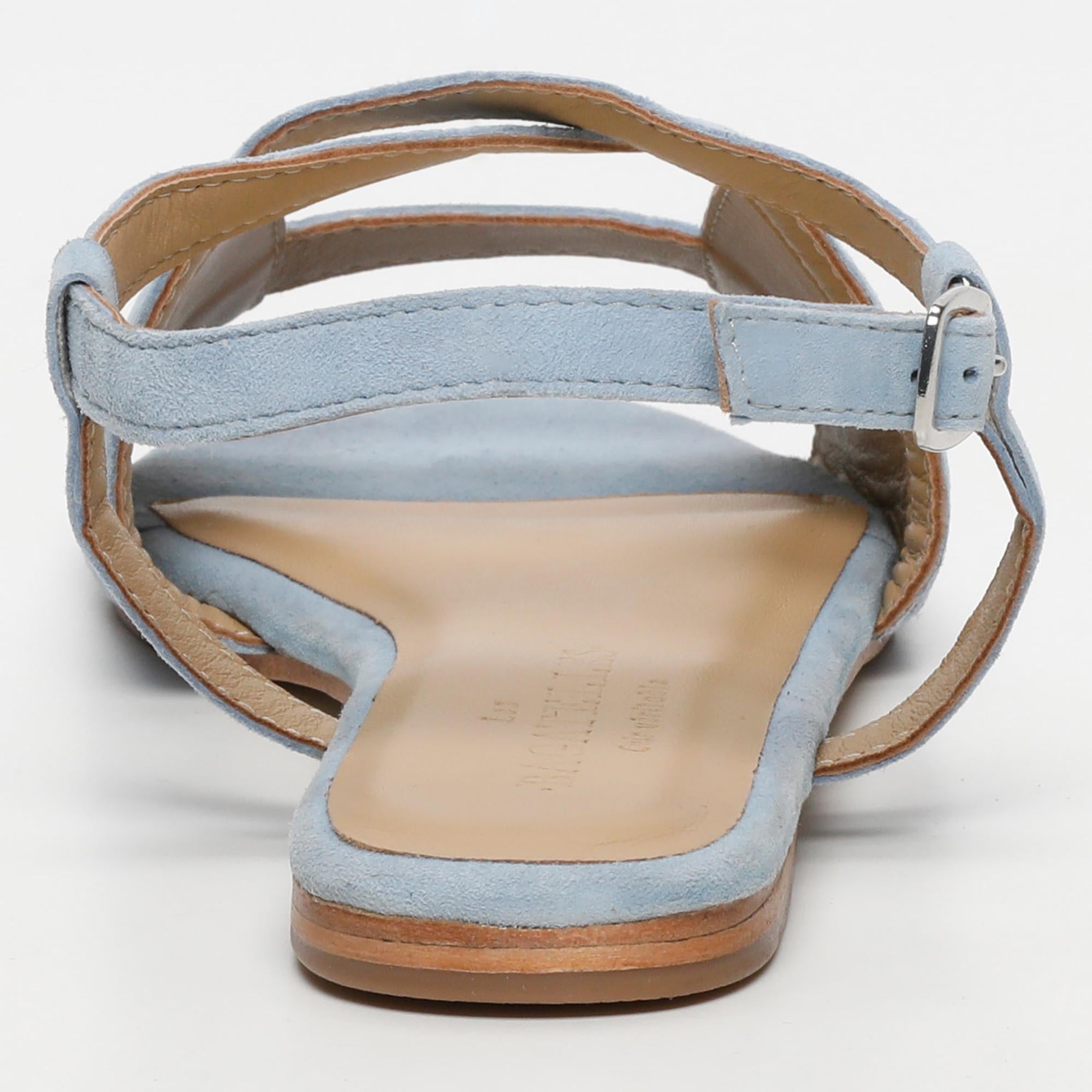 LOBERIA sandales en cuir lightblue