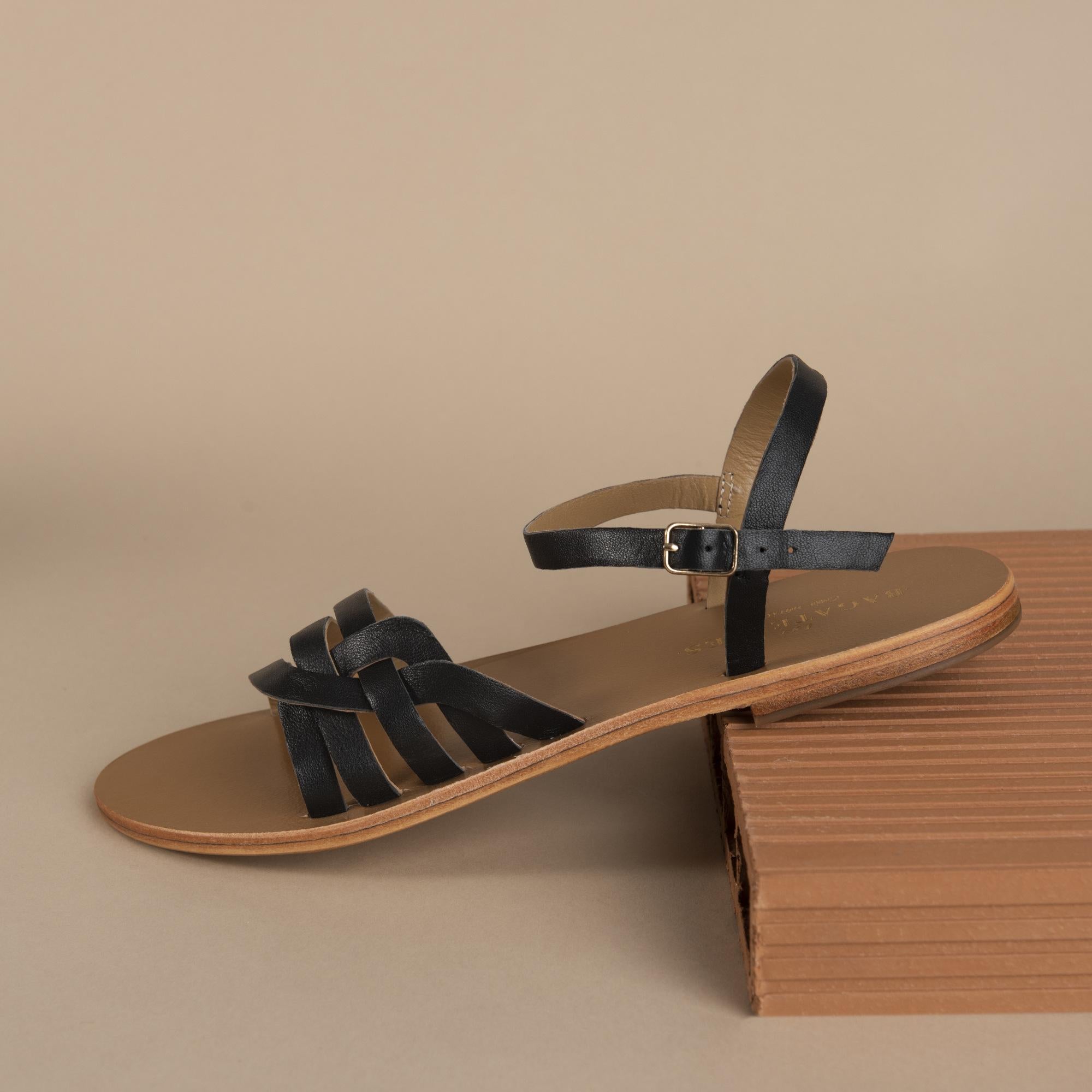 LYDIA sandales en cuir black