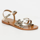 LYDIA sandales en cuir goldcrackle