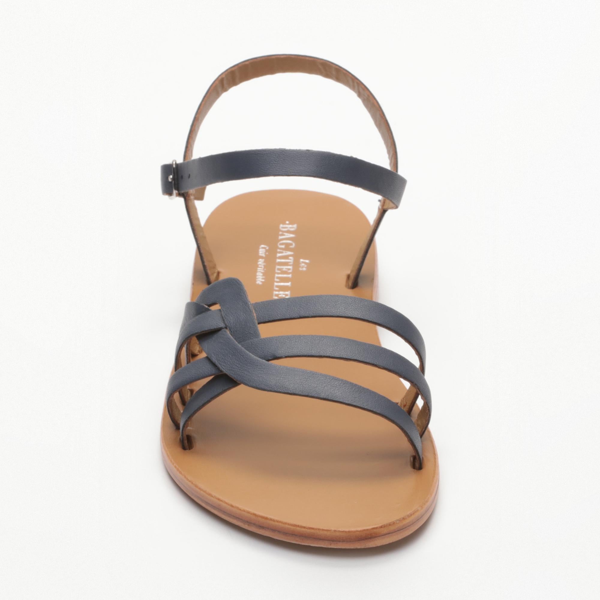 LYDIA sandales en cuir navy