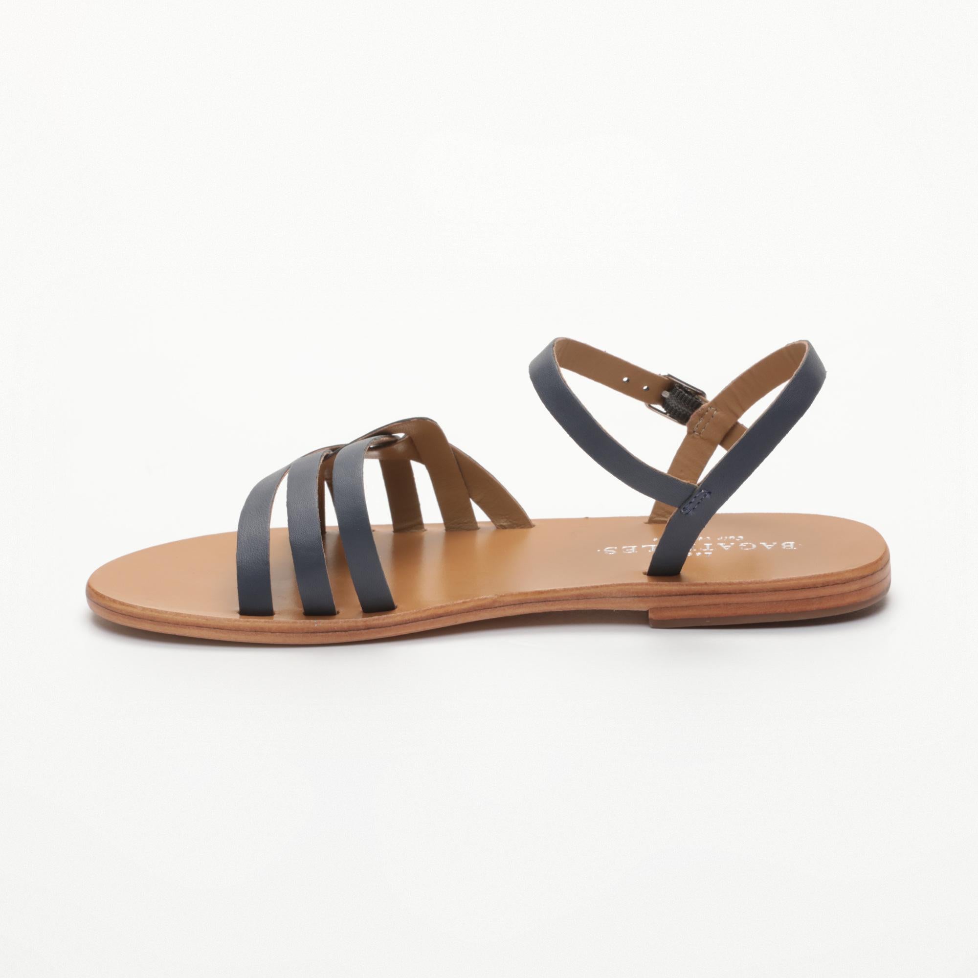 LYDIA sandales en cuir navy