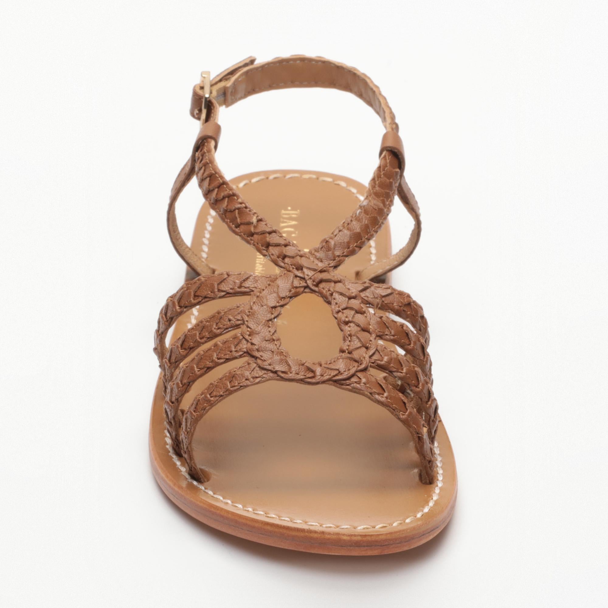 LYLA sandales en cuir camel
