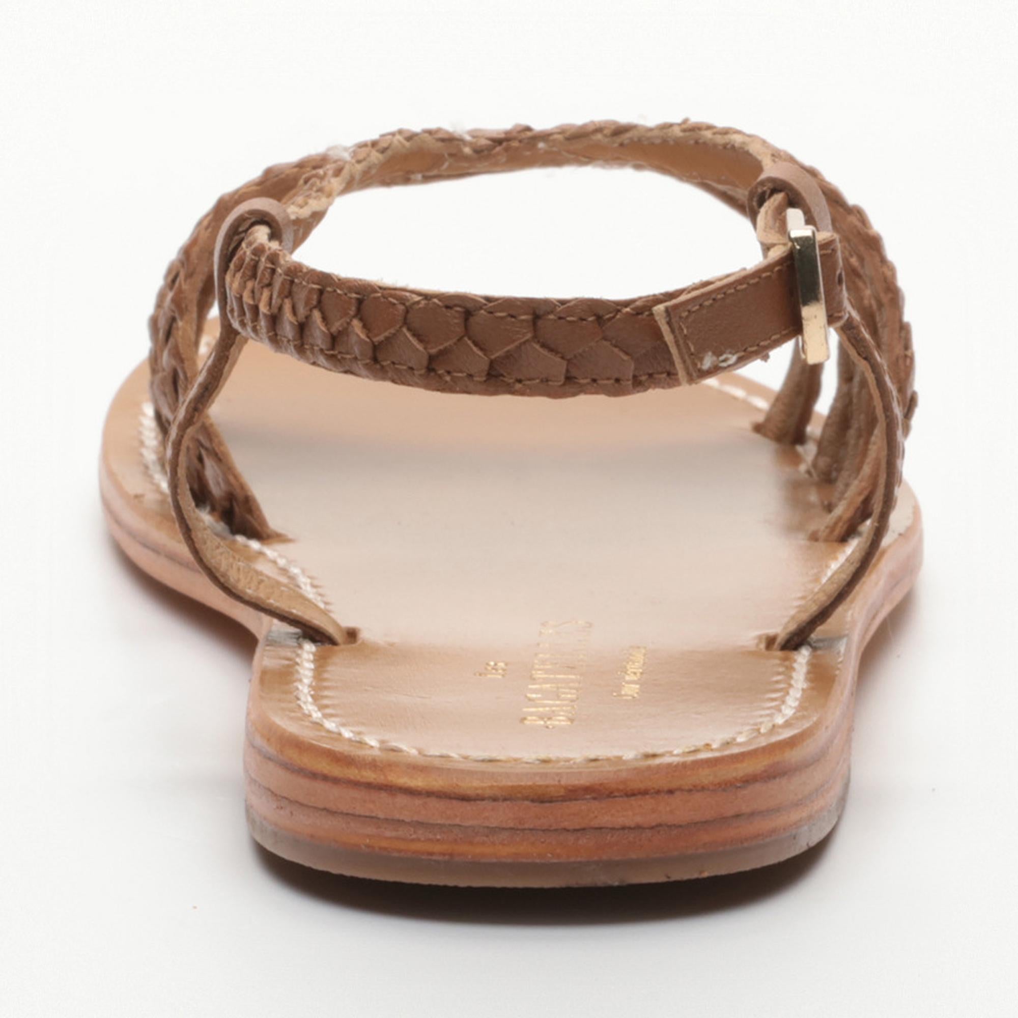 LYLA sandales en cuir camel