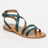 MALINI sandales en cuir greencroco