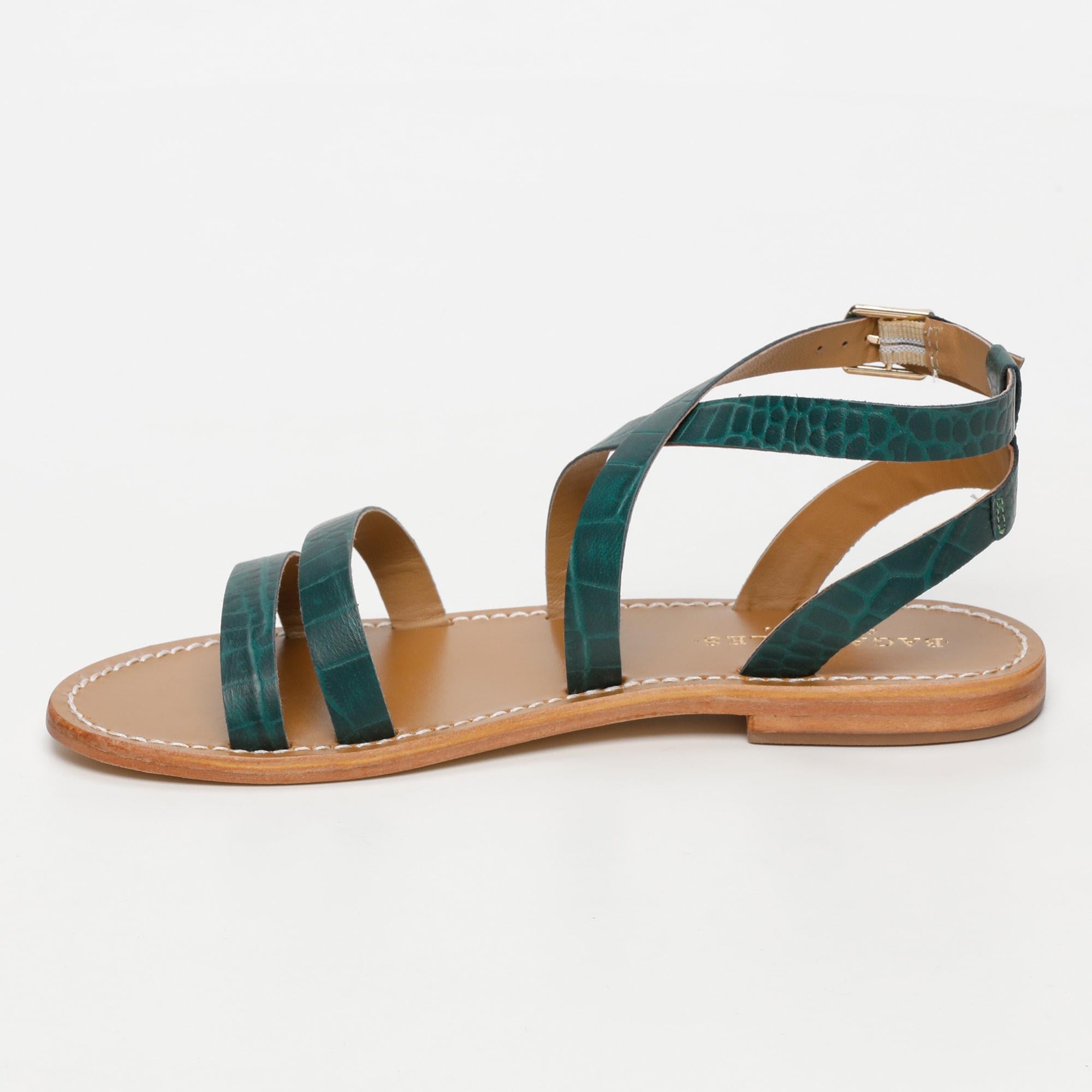 MALINI sandales en cuir greencroco