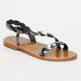 MARIA sandales en cuir pewter