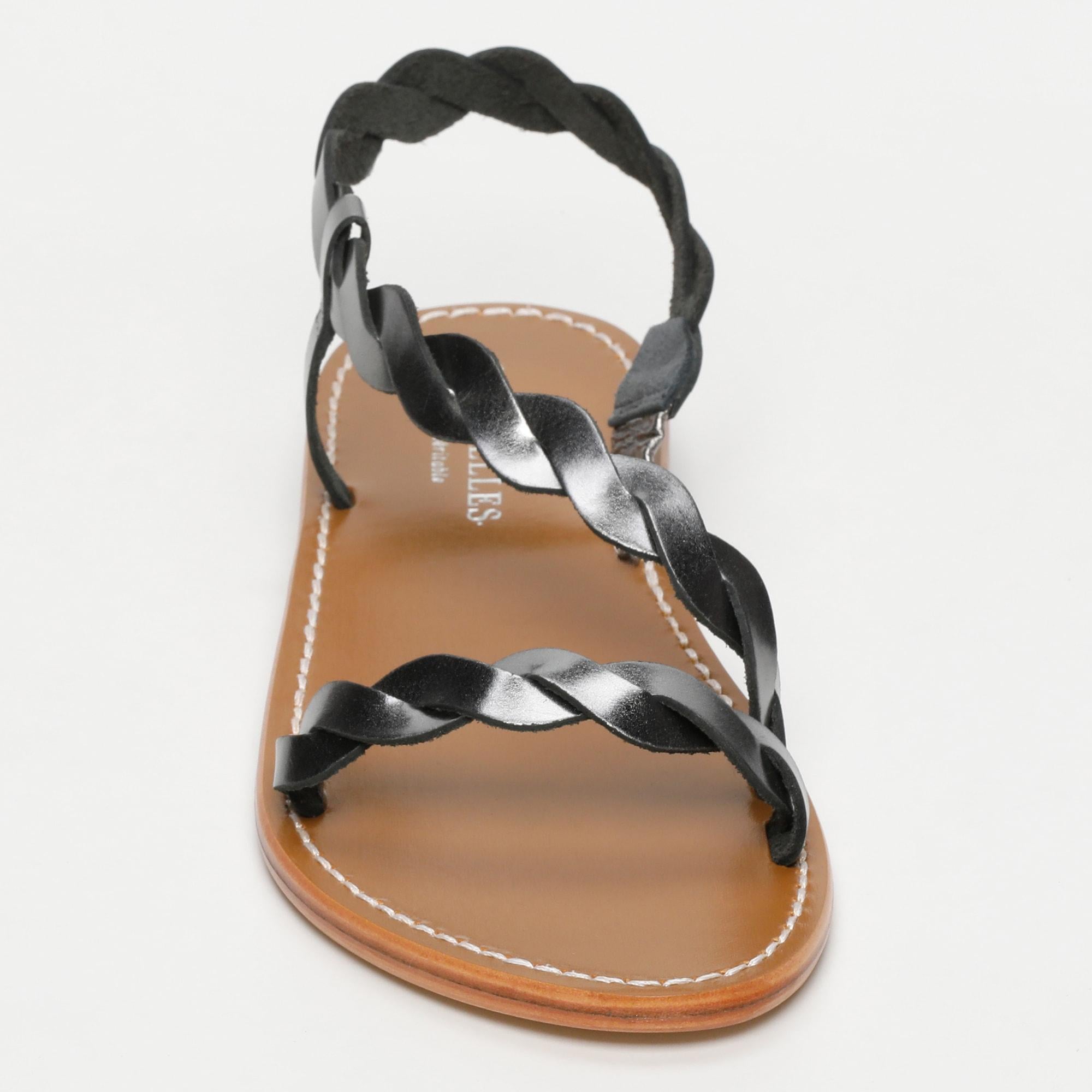 MARIA sandales en cuir pewter