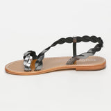 MARIA sandales en cuir pewter