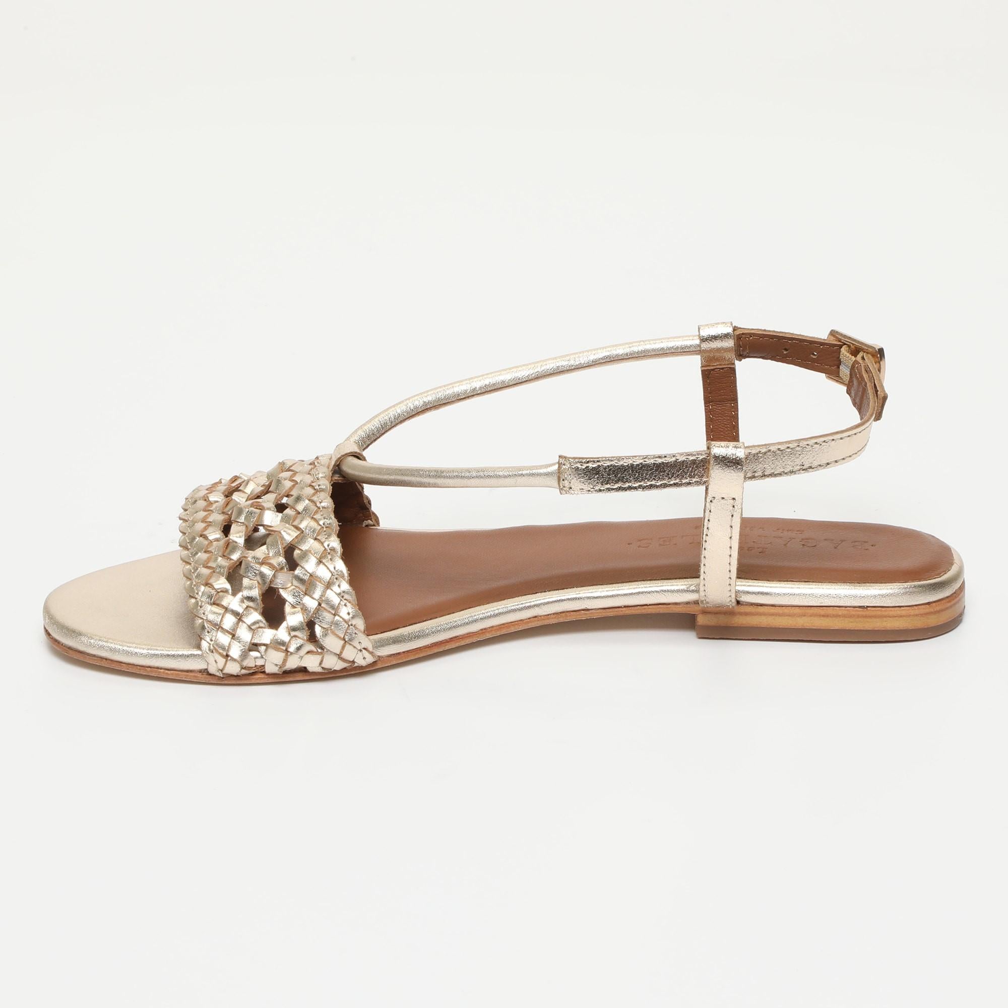 MEDANOS sandales en cuir gold