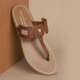 MELODY sandales en cuir camel