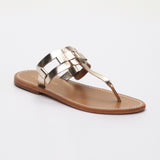 MELODY sandales en cuir gold