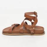 MIRA sandales en cuir camel