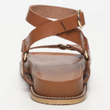 MIRA sandales en cuir camel