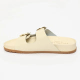 AISHANI sandales en cuir blanc off