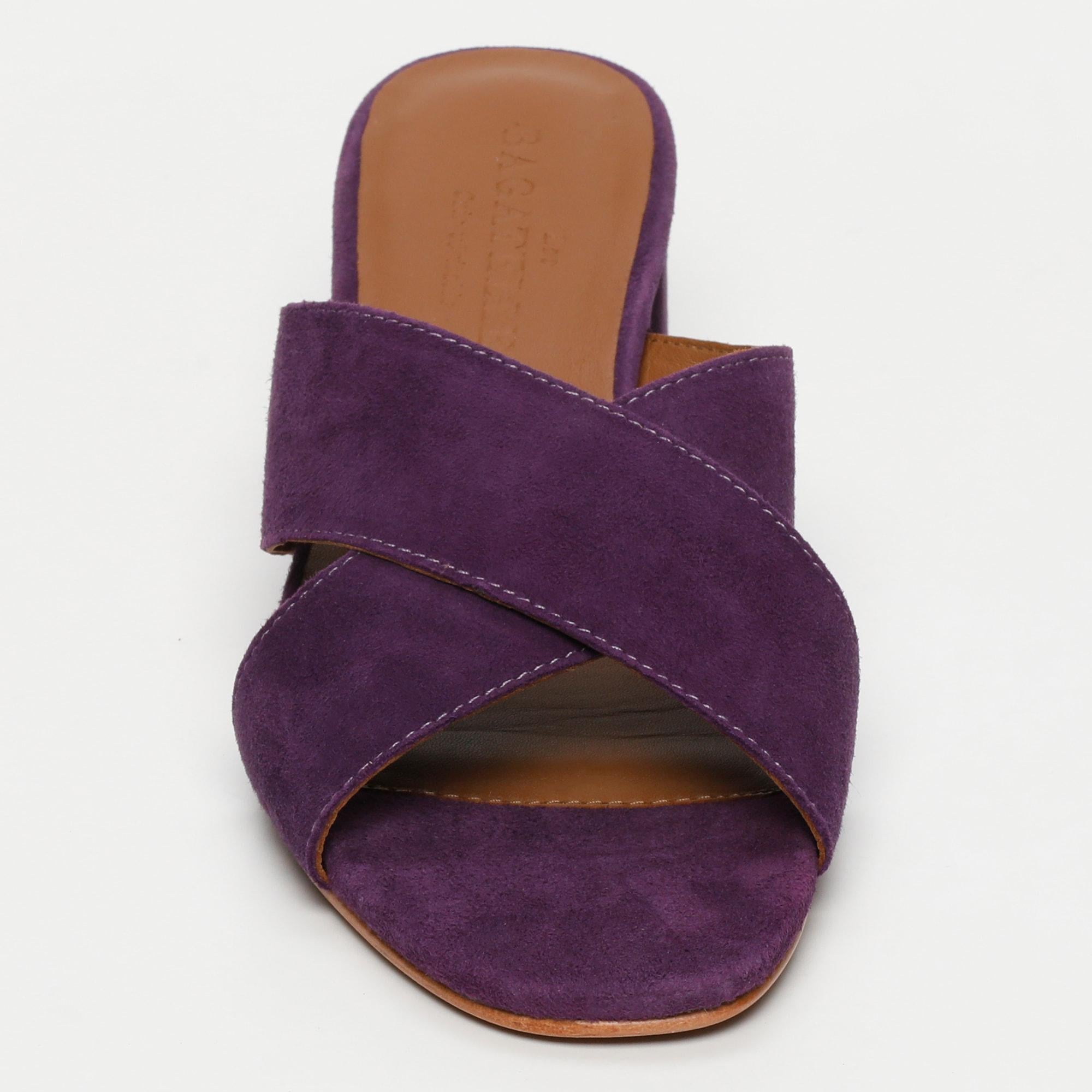NAHIA sandales en cuir amethyst