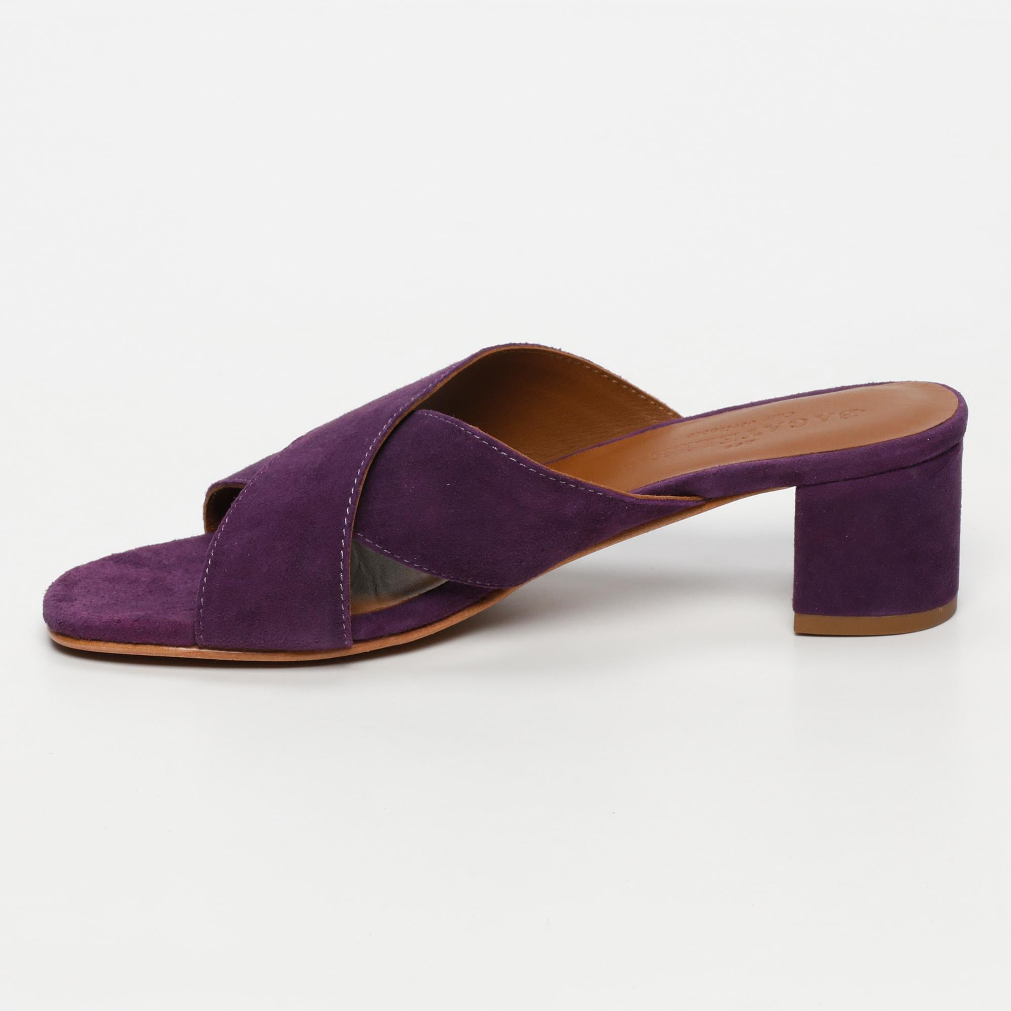 NAHIA sandales en cuir amethyst