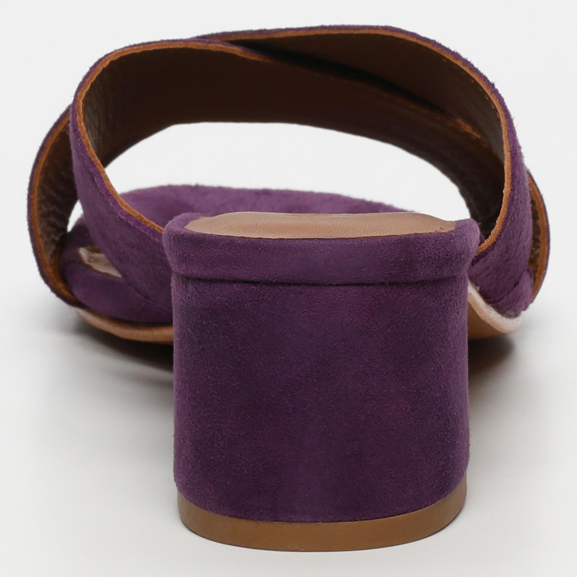 NAHIA sandales en cuir amethyst