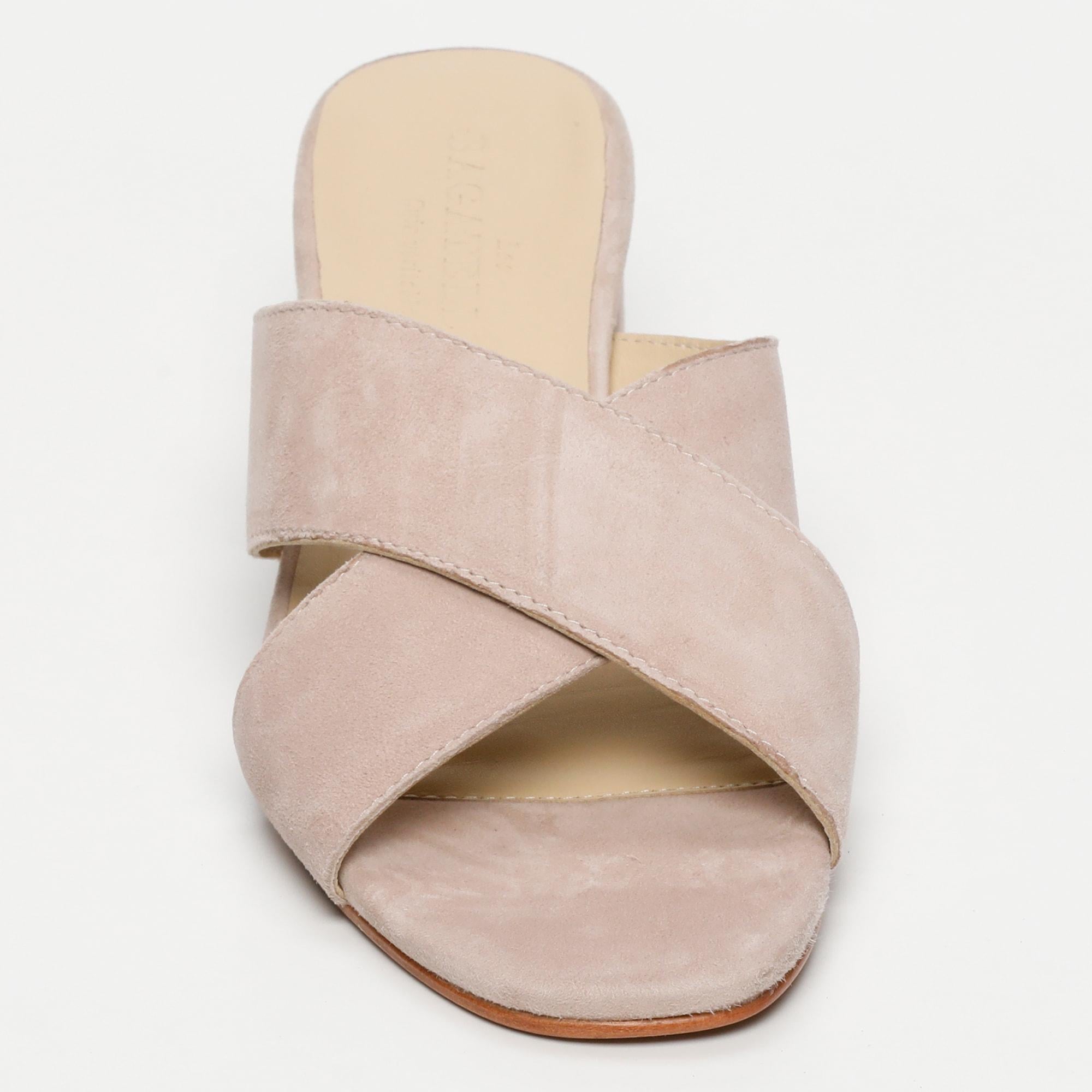 NAHIA sandales en cuir lightbeige