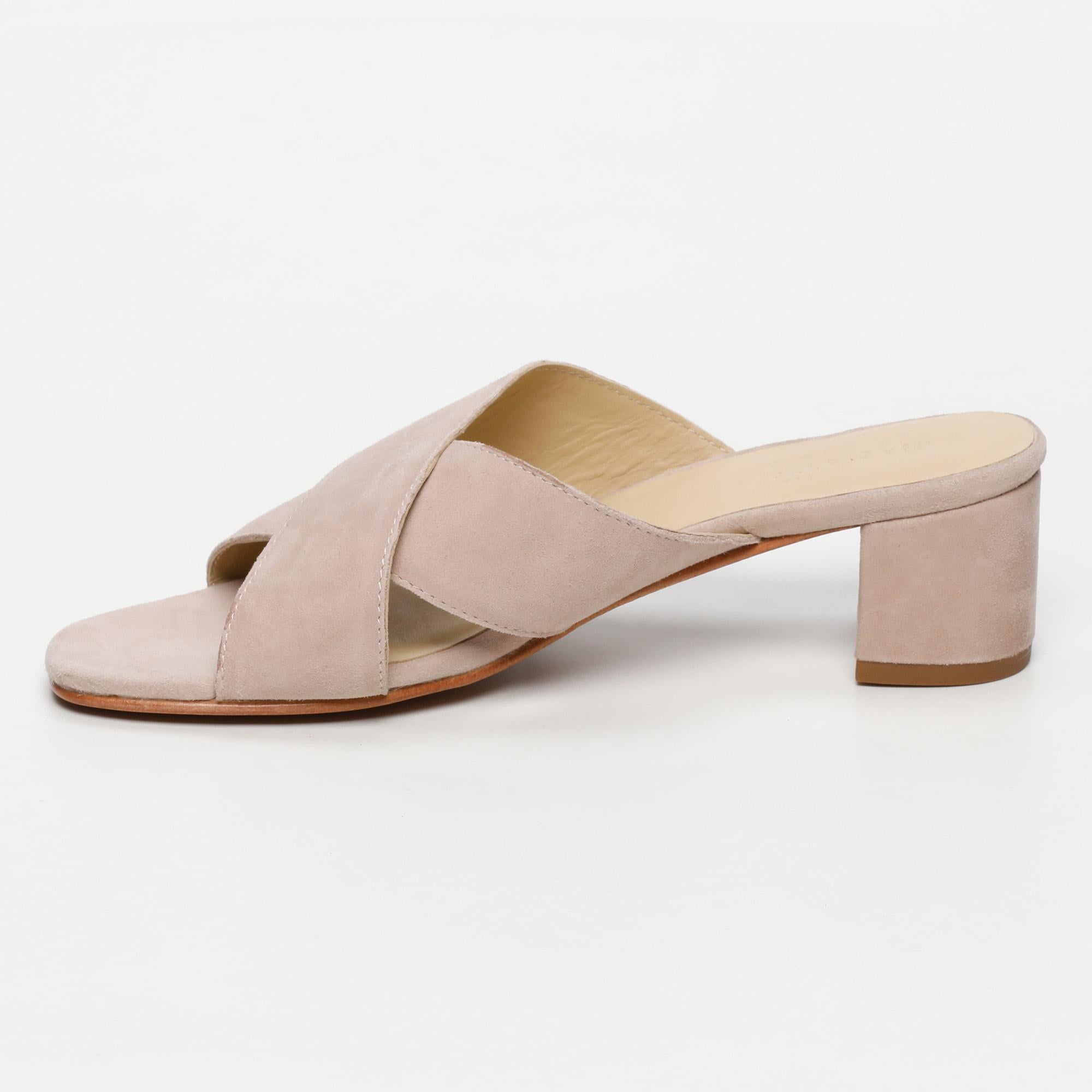 NAHIA sandales en cuir lightbeige