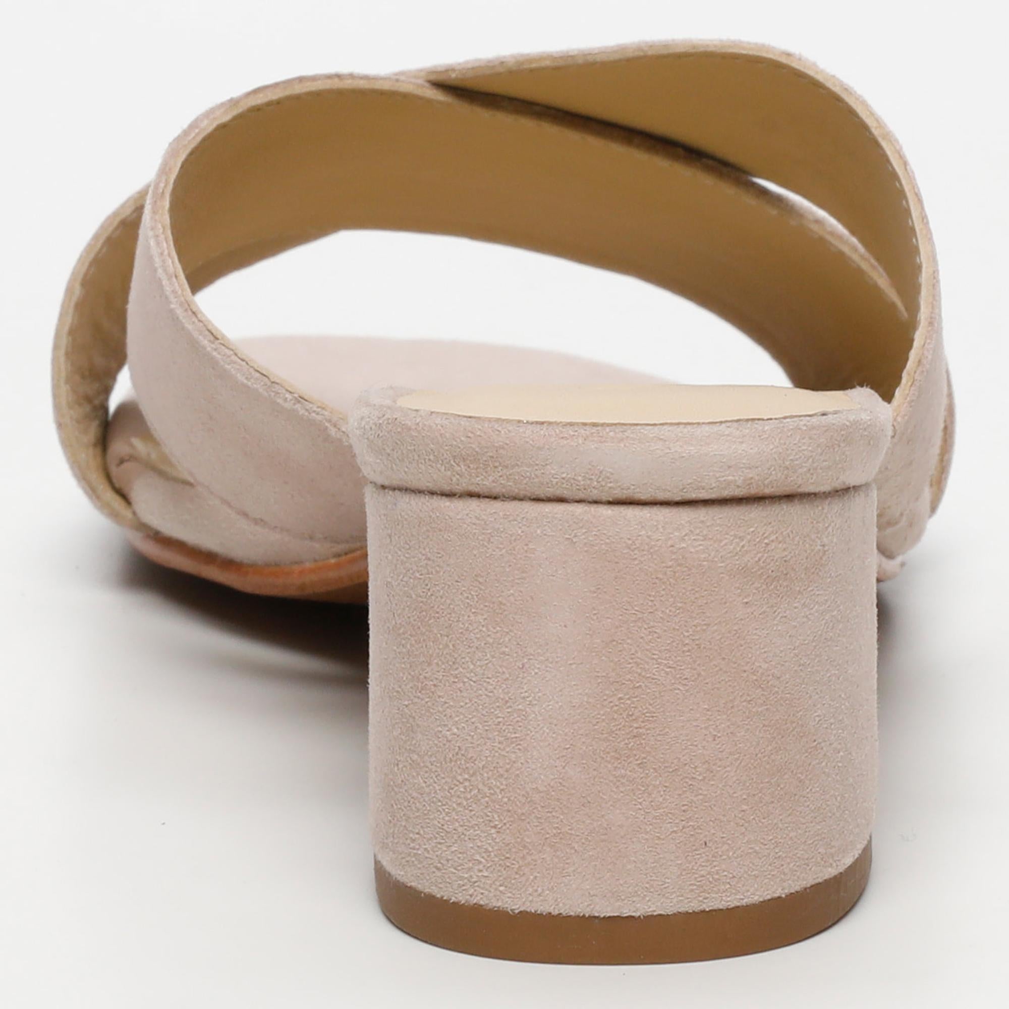 NAHIA sandales en cuir lightbeige