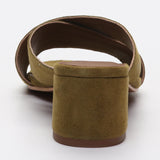 NAHIA sandales en cuir olive