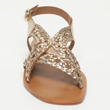 NAHUEL sandales en cuir gold