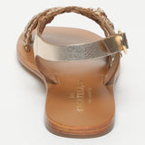 NAHUEL sandales en cuir gold