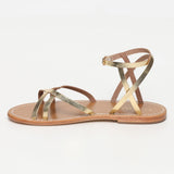 NAPOSTA sandales en cuir darkgold