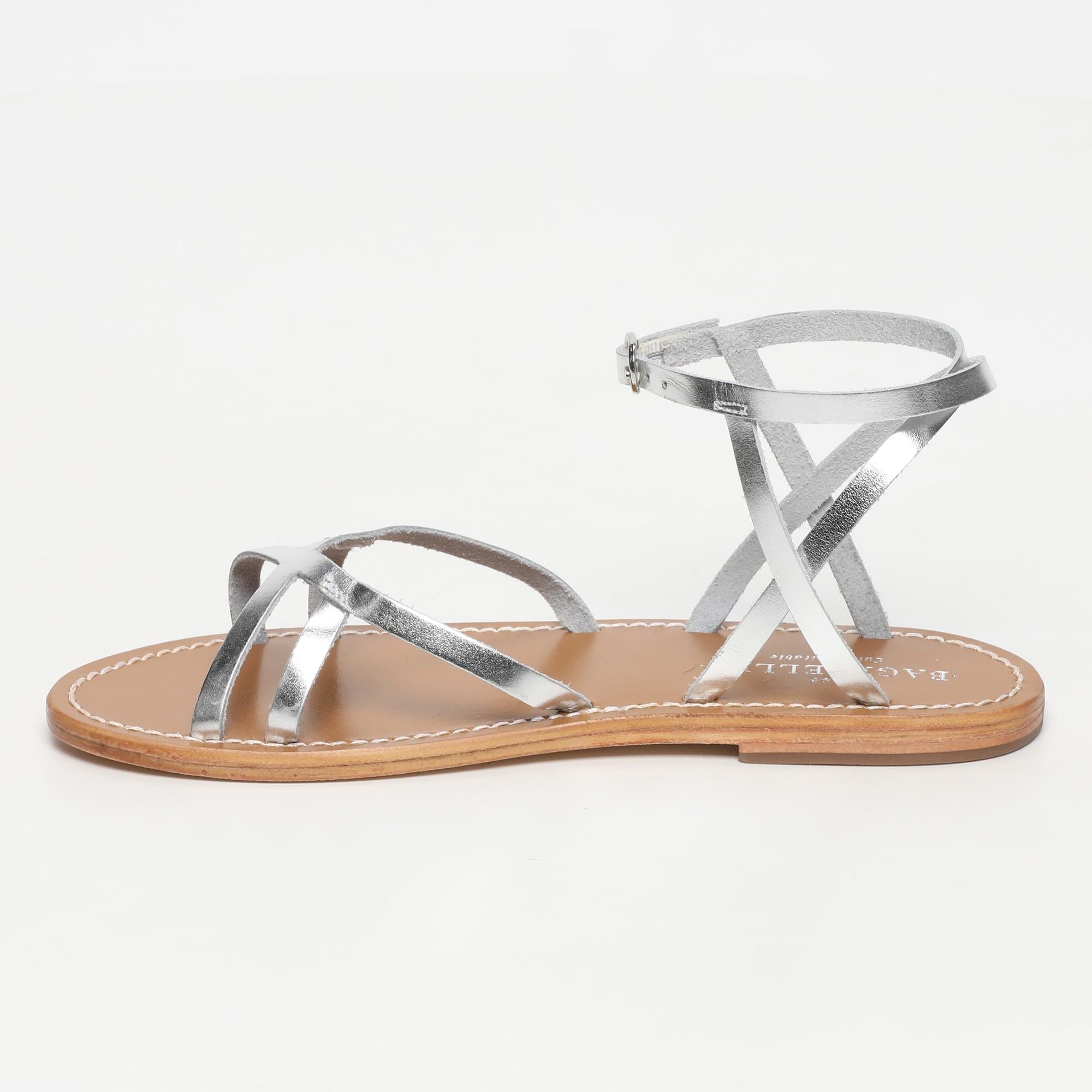 NAPOSTA sandales en cuir silver