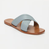 NASSAU sandales en cuir ltblue