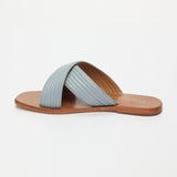 NASSAU sandales en cuir ltblue