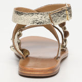 NECOCHEA sandales en cuir gold