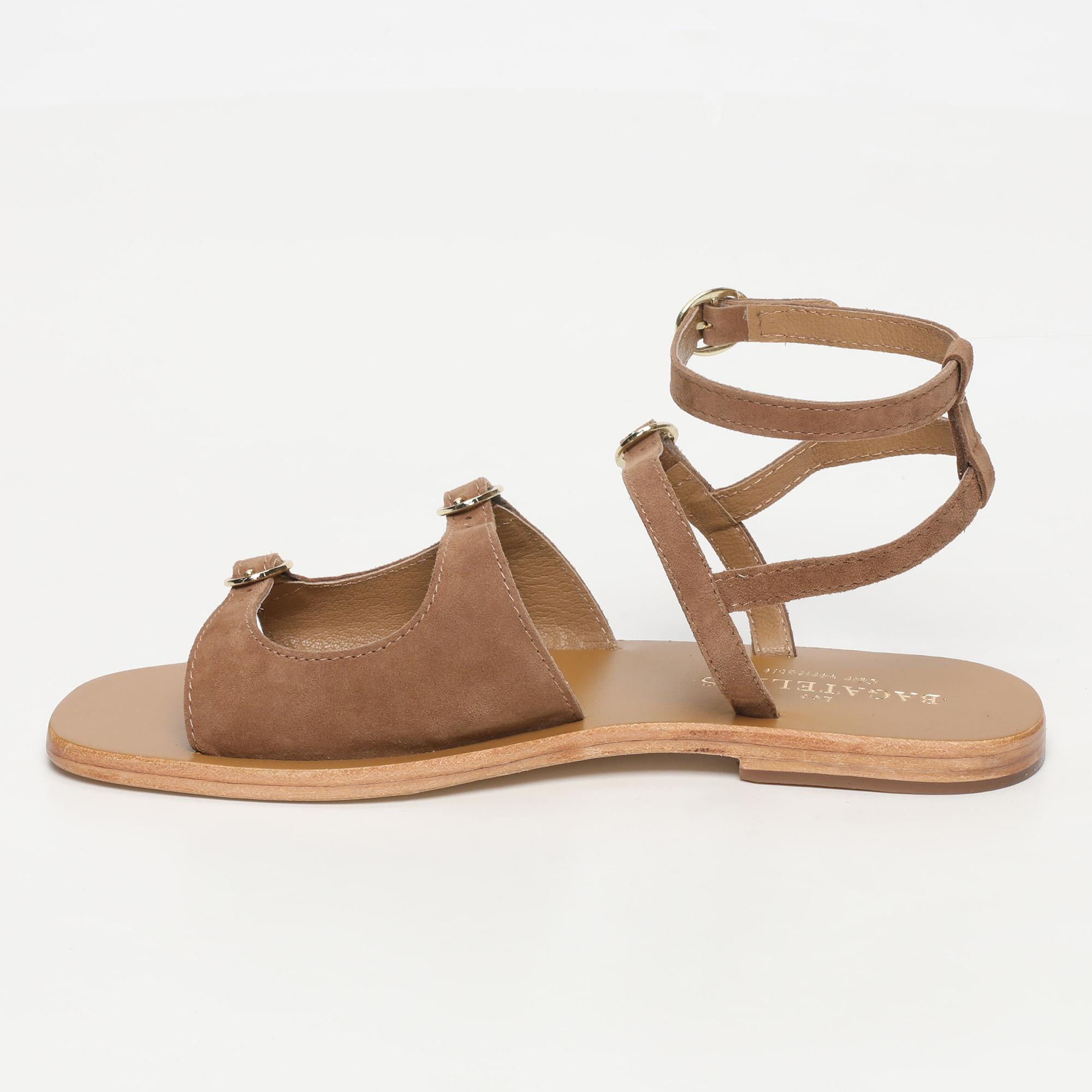 PARME sandales en cuir camel