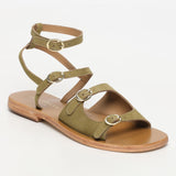 PARME sandales en cuir olive