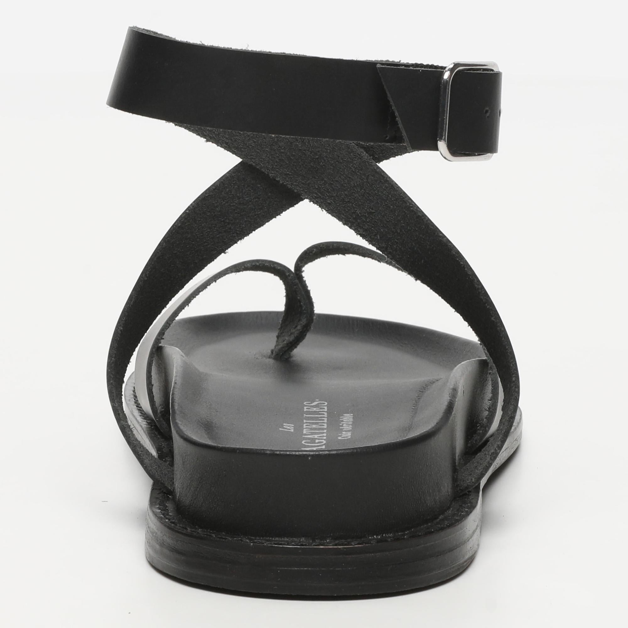 PEREDA sandales en cuir black