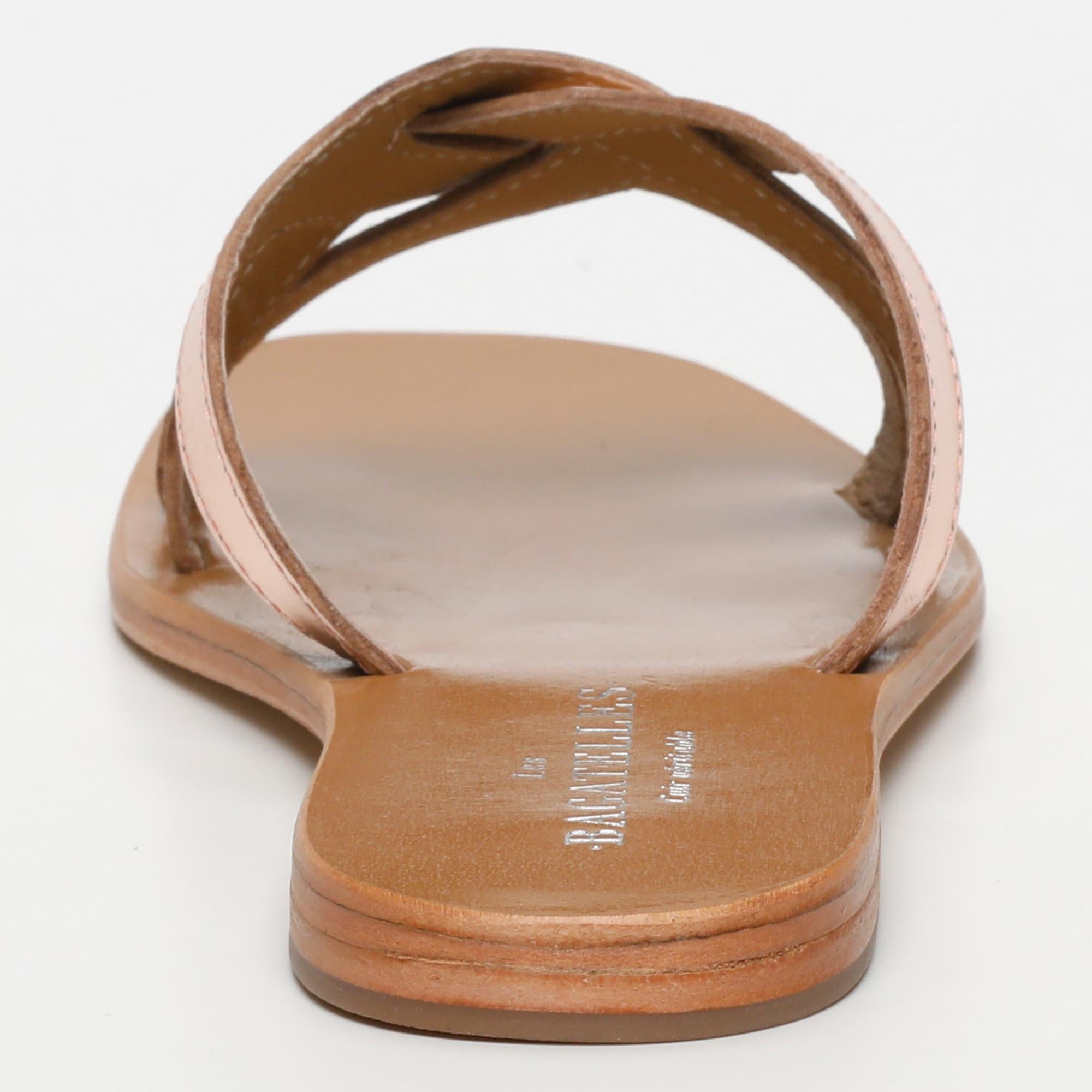POMONA sandales en cuir rosegold