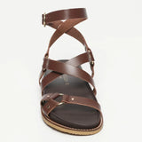 MIRA sandales en cuir chocolate