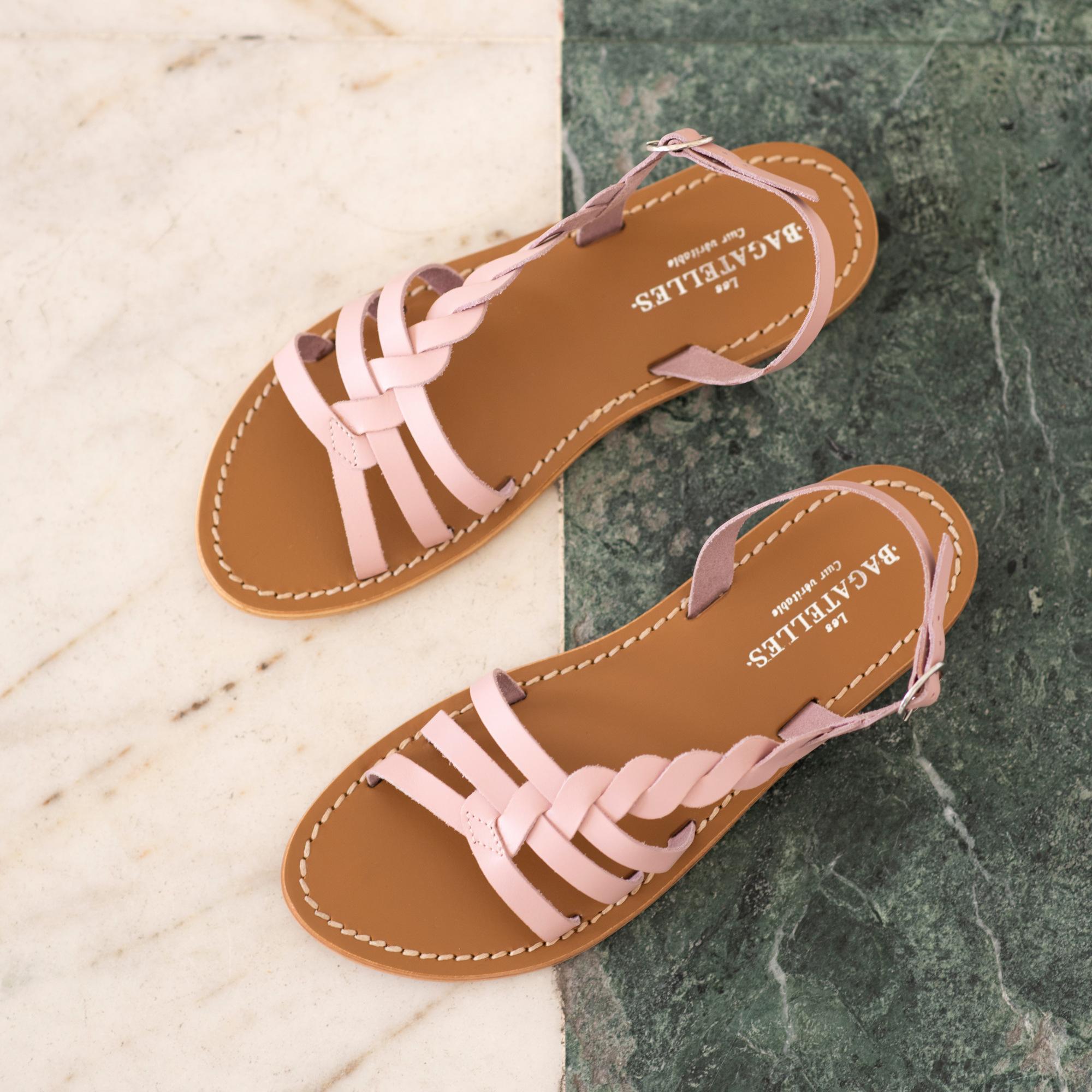 SATYRE sandales en cuir pink