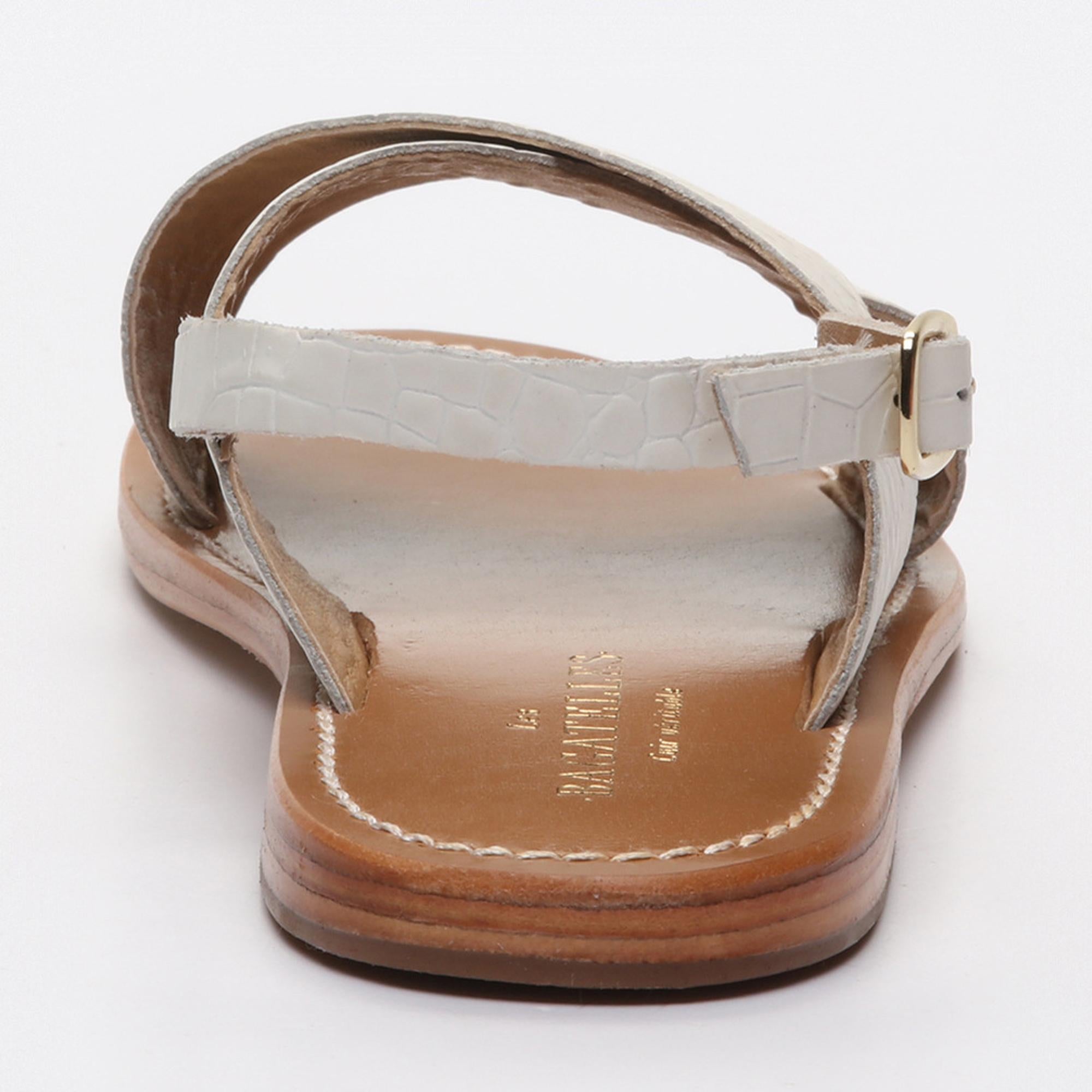 SIBELLA sandales en cuir whitecroco